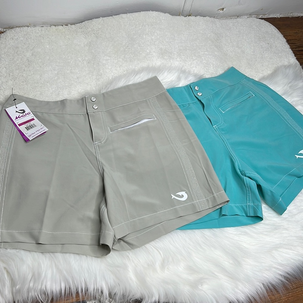 Mojo bundle Performance Shorts, sz S, Khaki,  Light blue